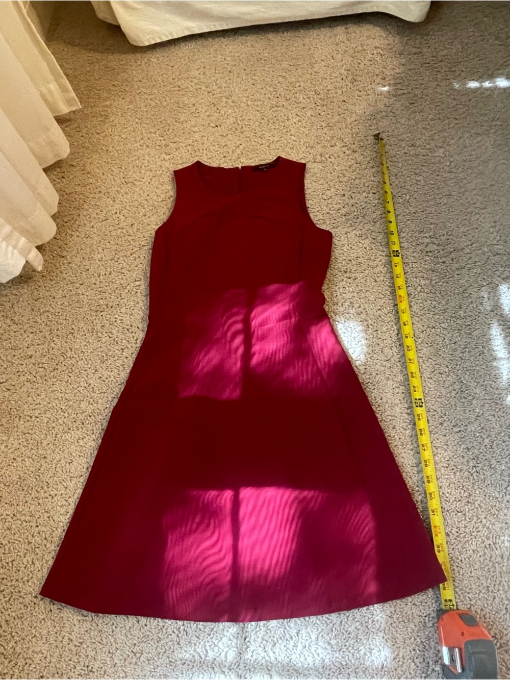 Madewell Sleeveless Burgundy Midi Dress, size 0, very flattering